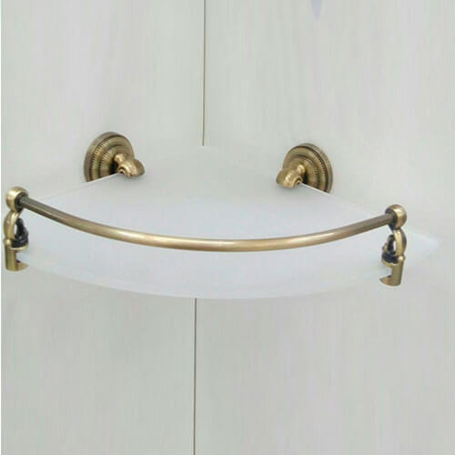 Полка стекло угловая бронза Retro...