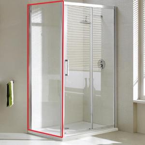 Боковая стенка для AVS Квант 100 профиль хром, стекло прозрачное